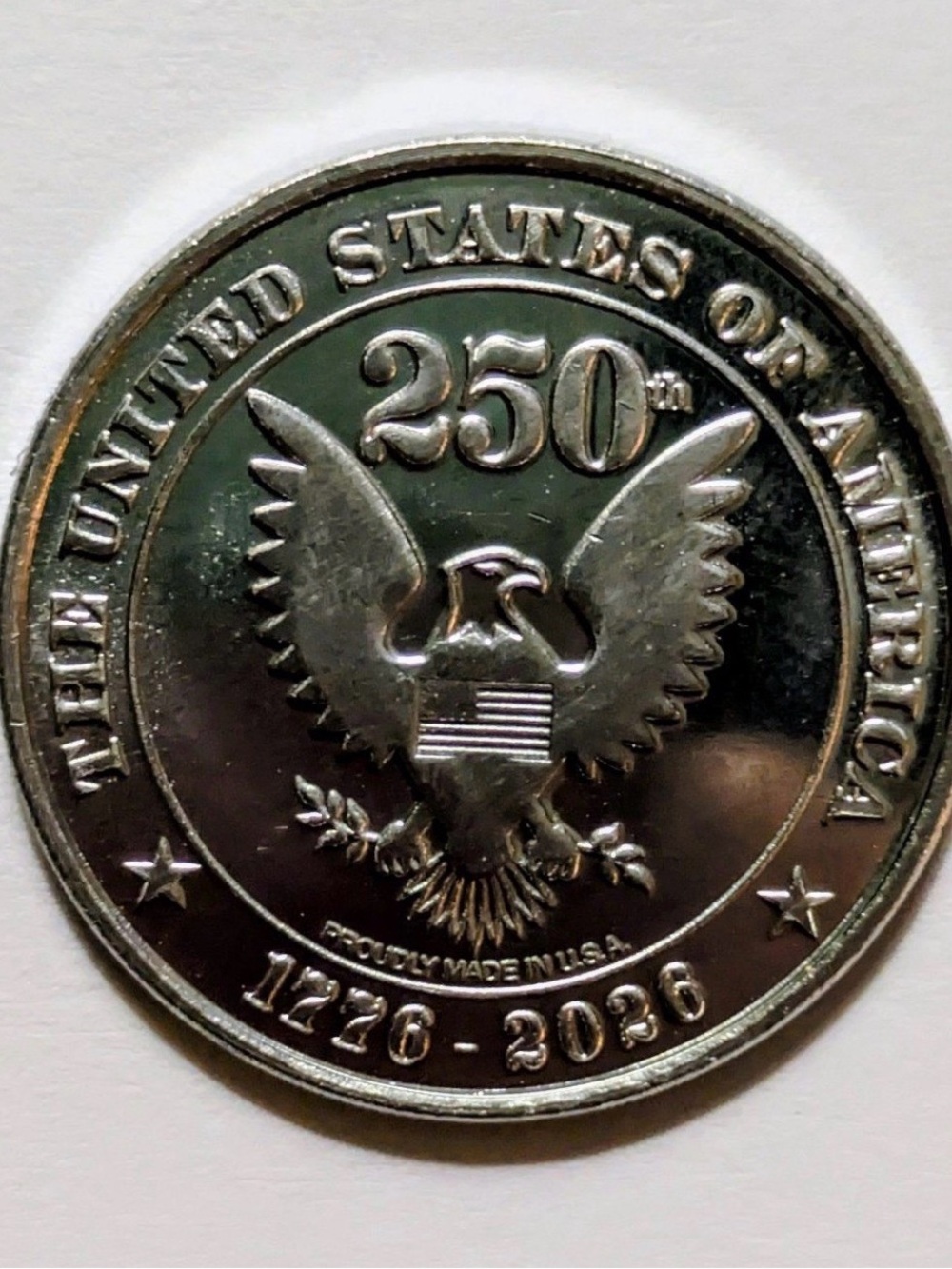 NEW Commemorative 250th Anniversary Eagle Coin - Silver Tone